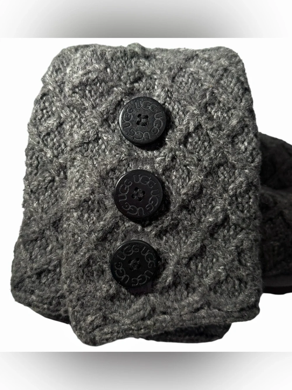 Ugg Boots 6 Lattice Cardy Cable Knit Gray